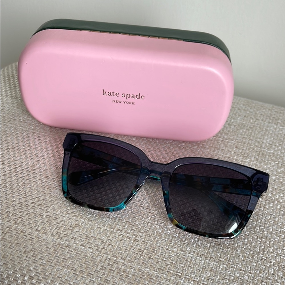 Kate Spade Blue Rectangular Sunglasses